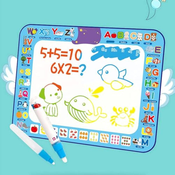 Water Doodle Mat Aqua Magic for Children with Water Pen Tools Stamps Accessories