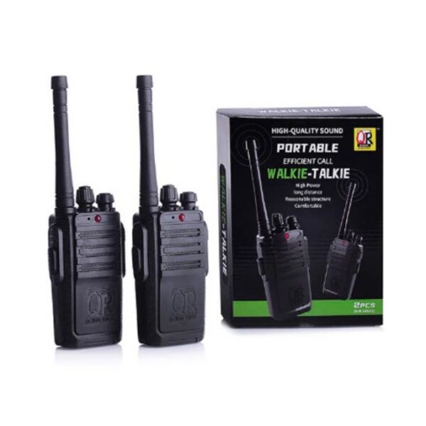 New Portable Black Walkie Talkie Pair With Batteries – Battery Operated 