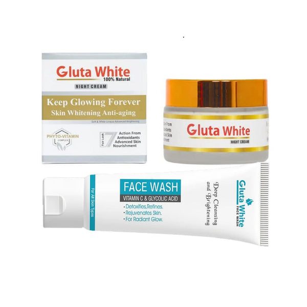 Gluta white deal face wash+ night cream