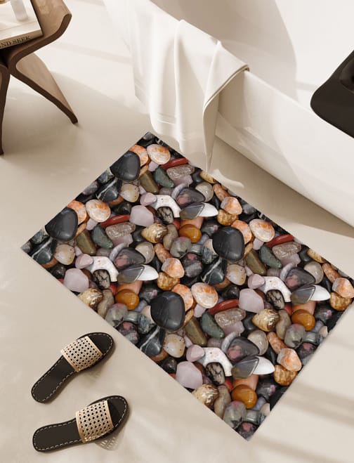 3D Stone Magical Water Absorbent Anti-Slip Bathroom Mat  (M14)