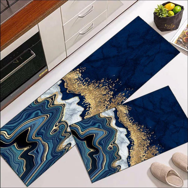 2 pcs set Kitchen , Bathroom ,HomeDecor Anti-Slip Absorbent Mat & Runner