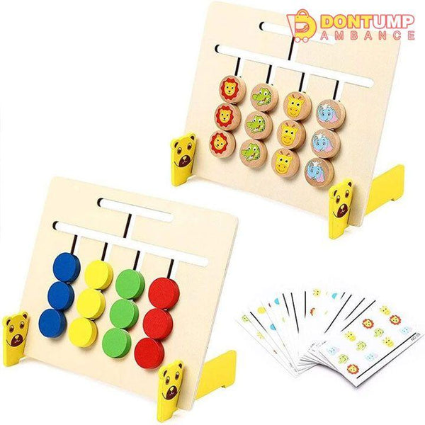 Wooden Four Animal And Color Logic Thinking Game