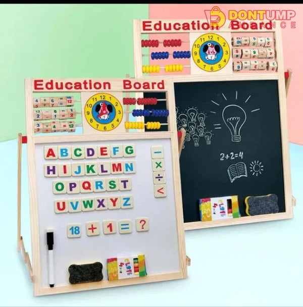 Wooden Montessori Educational Magnetic Multipurpose Learning Double-Sided Writing Blackboard And Whiteboard