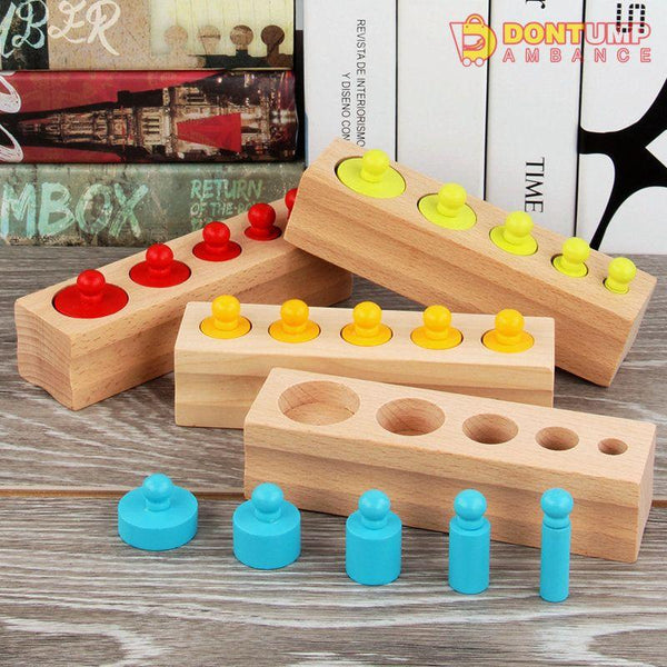 Wooden Montessori Knobbed Cylinders