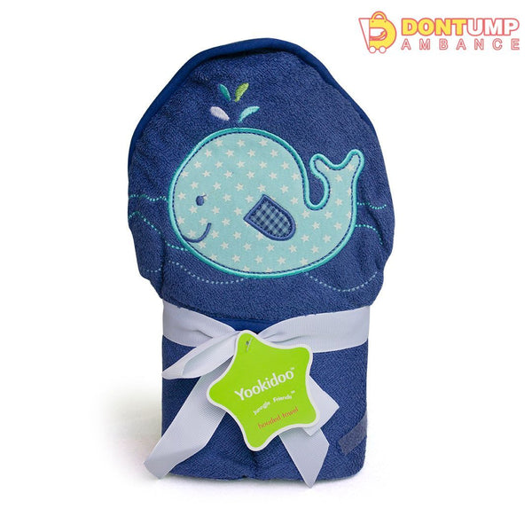 Yookidoo Hooded Bath Towel Blue Whale
