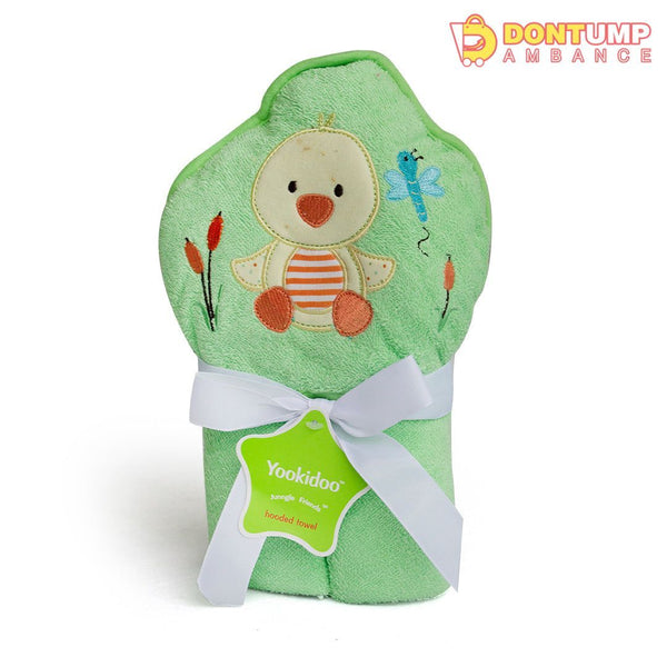 Yookidoo Hooded Bath Towel Green Duck