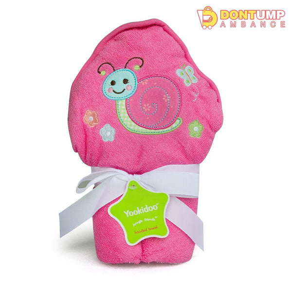 Yookidoo Hooded Bath Towel Pink Snail
