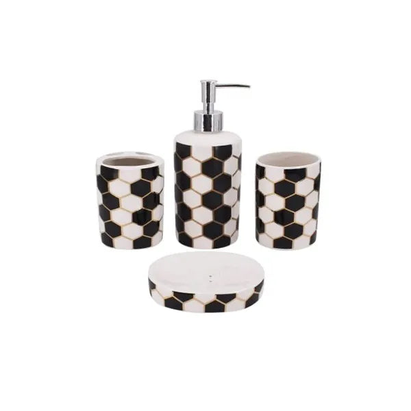 Ceramic modern luxury Bathroom Accessories Set of 4