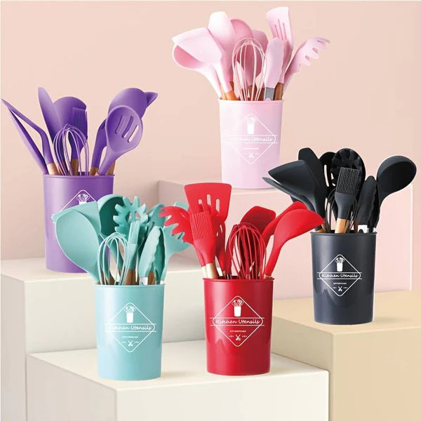 12 Pcs Silicone Utensil Set