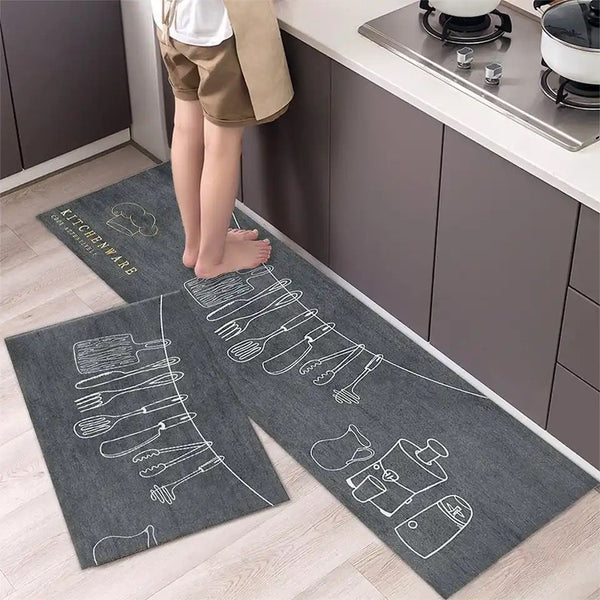 Medium Size Anti Slip Water Absorbent Runner With Mat  (FREE DELIVERY😍)