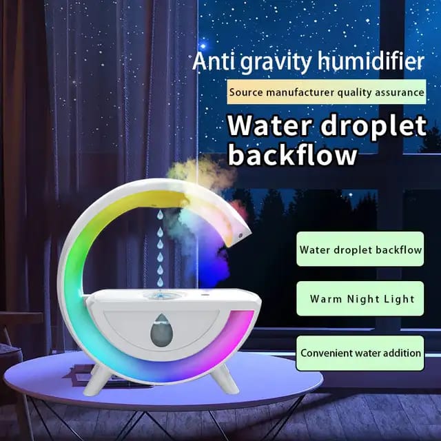 LED RGB Night Lights Humidifier Anti-gravity 350ml Design Cool Mist Humidifiers for Home Bedroom