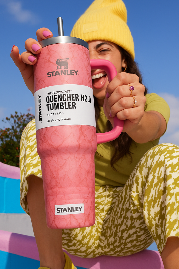 Stanley 40oz Printed Tumbler - Deep Pink Edition