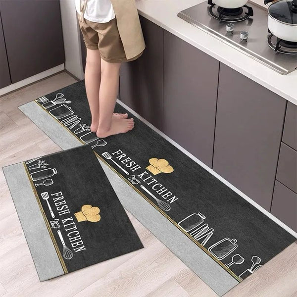 Medium Size Anti Slip Water Absorbent Runner With Mat  (FREE DELIVERY😍)