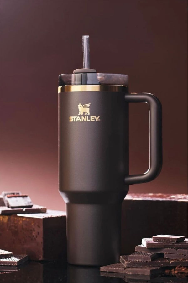 Stanley Quencher h2.0 flowstate tumbler the choclate Gold