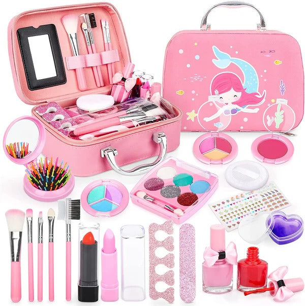 Washable Children Play Makeup Kit With Suit Case