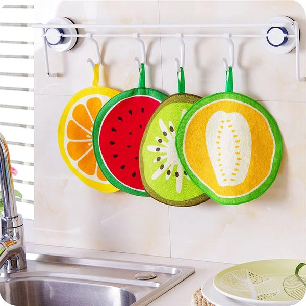 “Fruit Slice Cleaning Sponge Set – Cute Citrus & Watermelon Kitchen Dishwashing Pads | Multi-Purpose Microfiber Cleaning Cloths for Dishes, Sink & Stove”