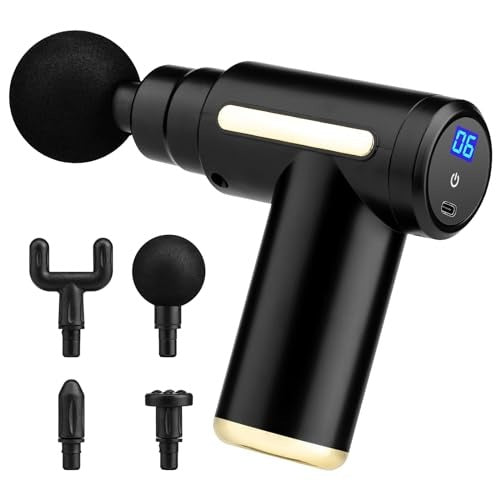 Mini Portable Massage Gun with 4 Attachment Heads