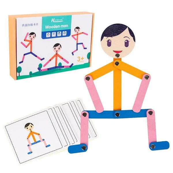 Wooden Flexible Man Puzzle 48 Pattern