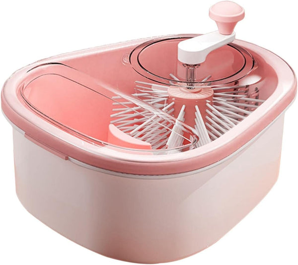 PORTABLE FRUIT & VEGETABLE WASHING BOWL WITH INTEGRATED BRUSH – QUICK RINSE EASY DRAIN