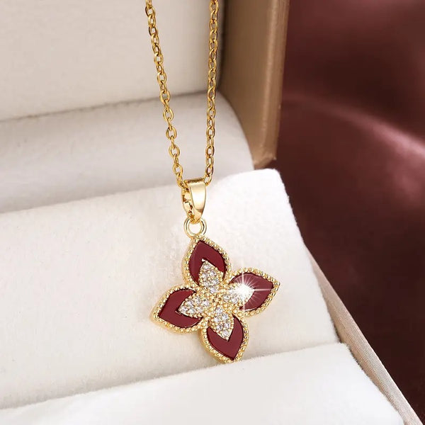 Flower Charm Necklace