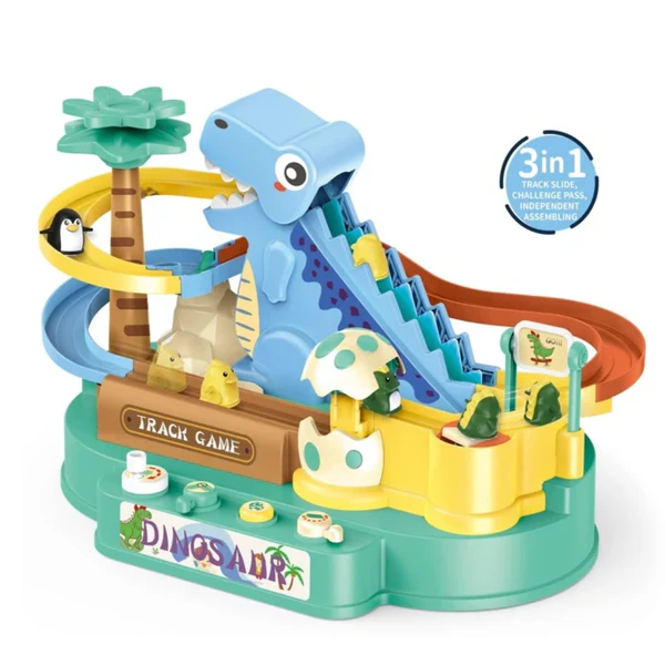 Dinosaur Themed Large Sliding Obstacle Course Advanture Toy (Random Colour)
