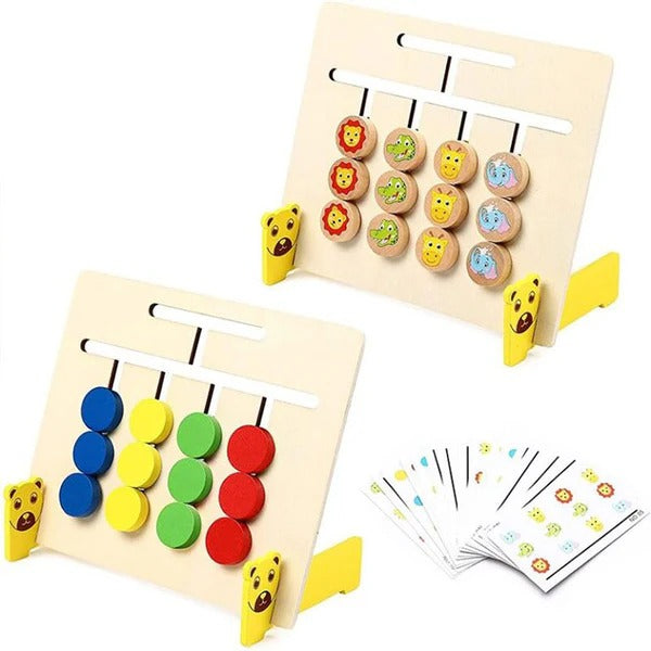 Wooden Four Animal And Colour Logic Thinking Game