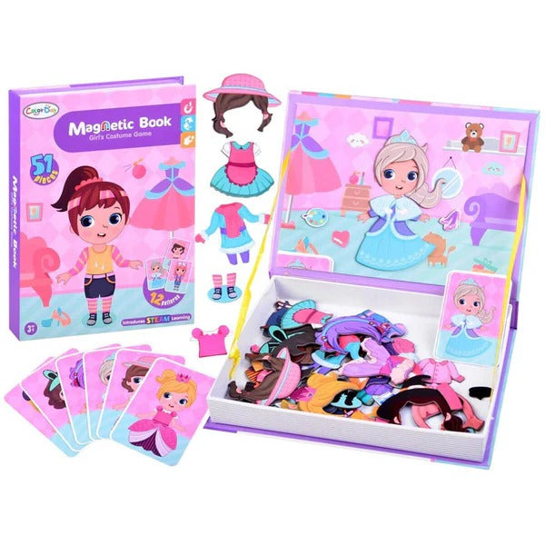 Magnetic Girls Custome Puzzle Book - 51 Peices