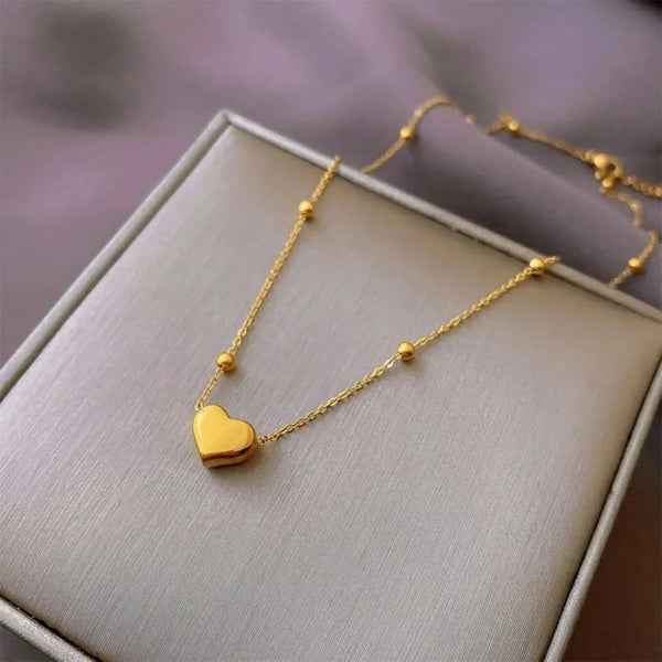 18k plated Gold Heart Pendant