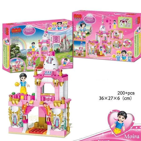 CASTLE PRINCESS CONSTRUCTION SET,200 PEICES,MULTI COLOUR