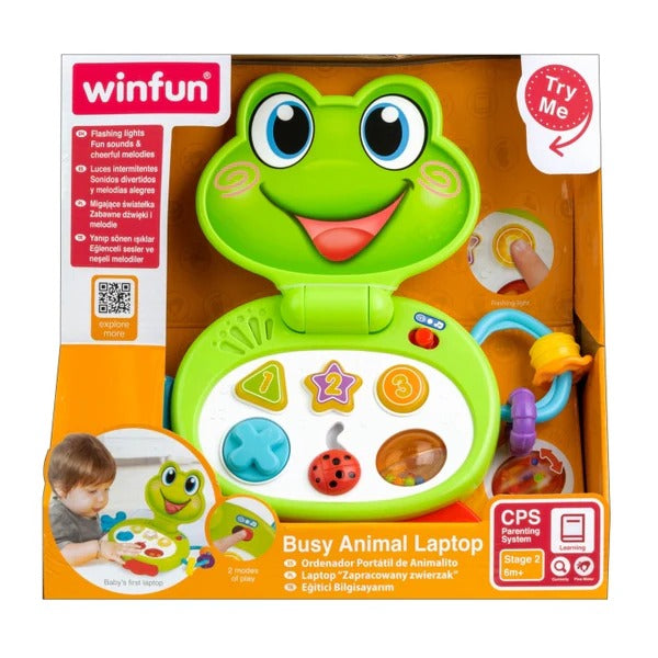 Busy Animal laptop - froggy