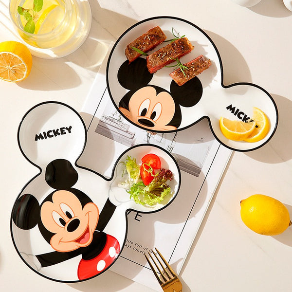 DISNEY MICKEY-SHAPED CERAMIC PLATE — CUTE & FUN TABLEWARE FOR KIDS