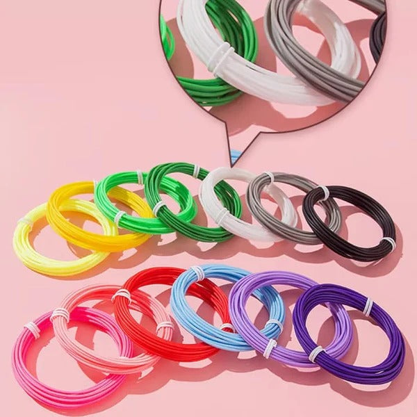 Multicolour Refile For 3D Drawing Pen - 10 Peices