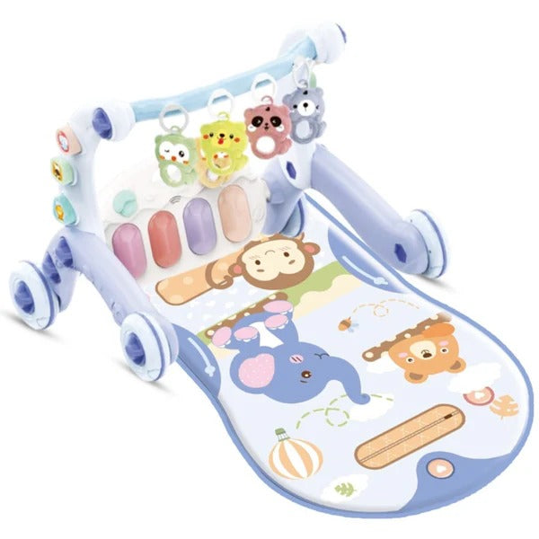 Joyous 2 in 1 Baby Musical Piano Play Mat With Push Walker - Radom Colour