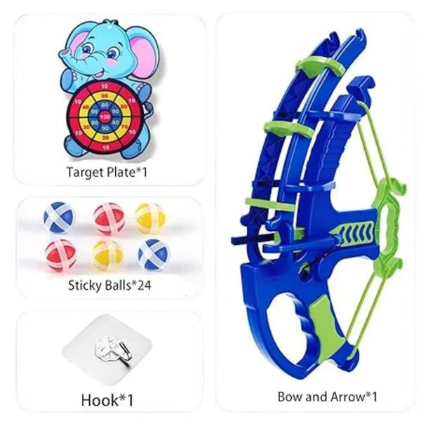 SHOOTING ARCHEERY ELEPHANT SHAPE DARTBOARD TARGET WITH MULTIPLE STCKIY BALLS