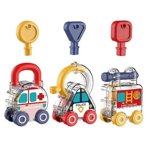 Lock and Key Car Montessori Shape Sorting Toy For Toddlers