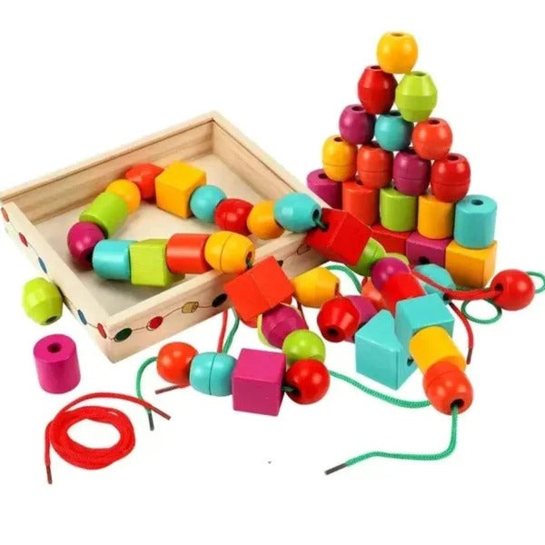 Geomatrical Shape Wooden Lacing Breads