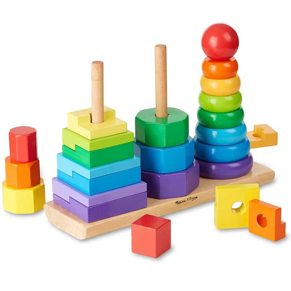 Rainbow Three Coloumn Tower Wooden