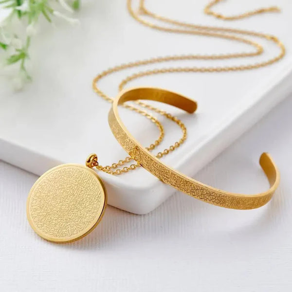 Pendant Necklace and Cuff Bracelet