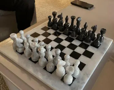 Vintage marble chess set - Etsy