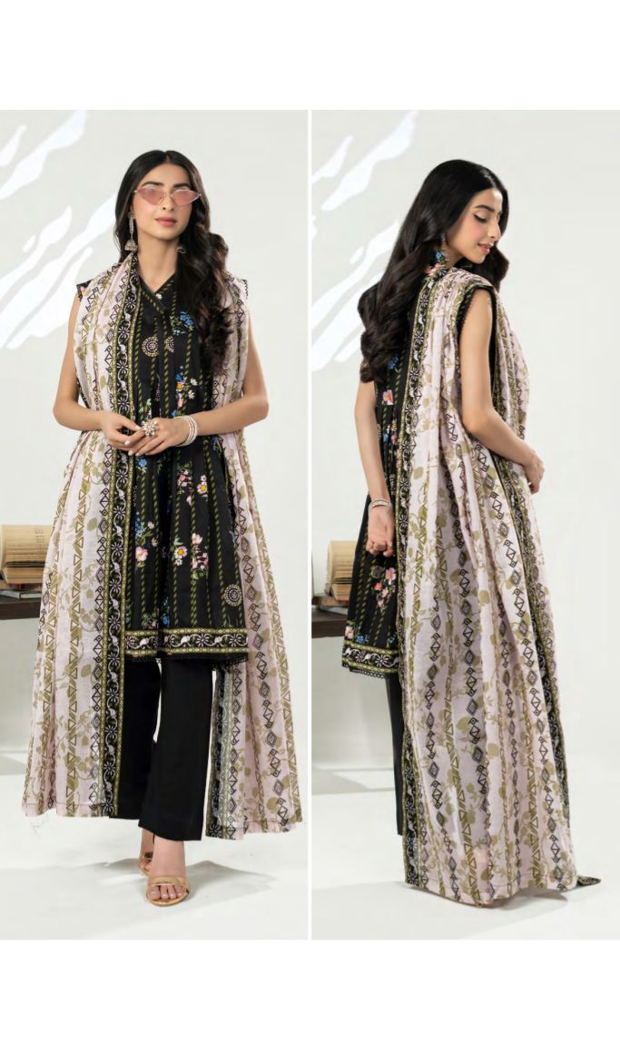Printed Unstitched 3-piece pop collection