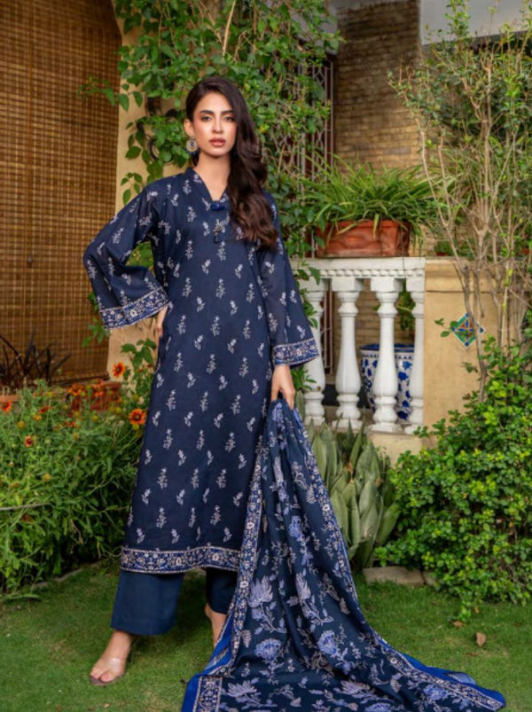 ZESH UNSTICHED PRINTED PREMIUM LAWN (3 PIECE)