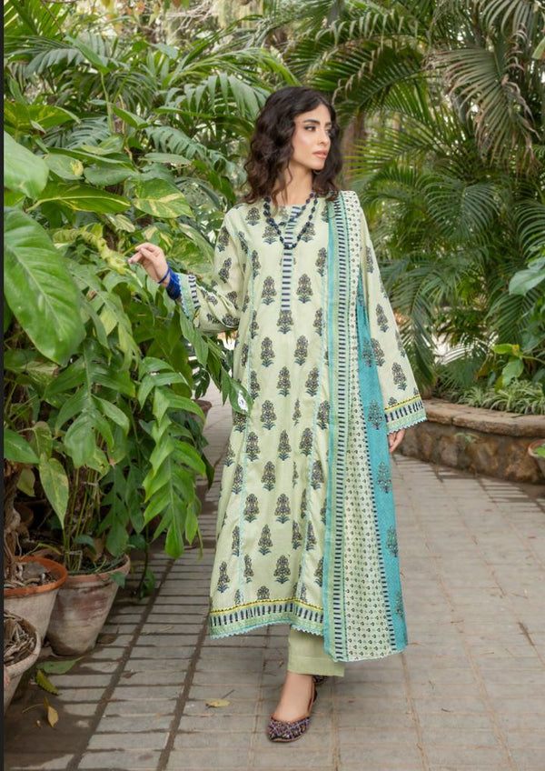 ZESH UNSTICHED PRINTED PREMIUM LAWN (3 PIECE)