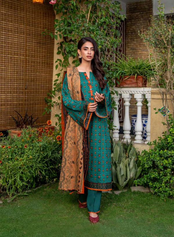 ZESH UNSTICHED PRINTED PREMIUM LAWN (3 PIECE)