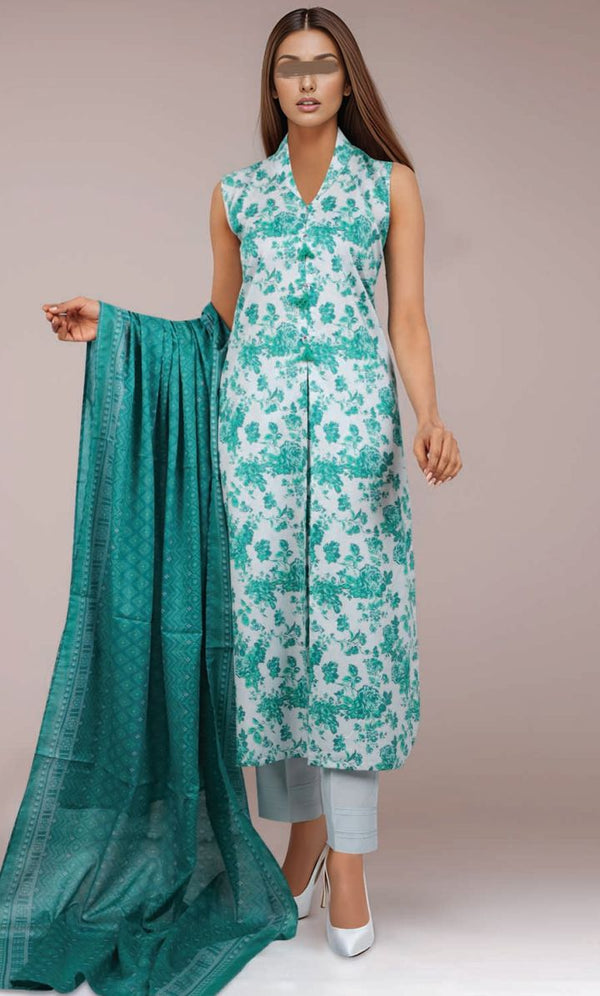 SAYA Unstitched Printed Lawn 3 Piece