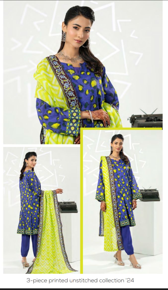 Printed Unstitched 3-piece pop collection
