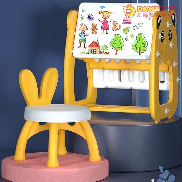 3-in-1 Painting Board Book Shelf With Chair